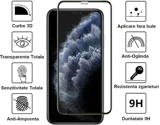 0.3mm Tempered Glass Full Glue Negru (Galaxy Z Fold 3)