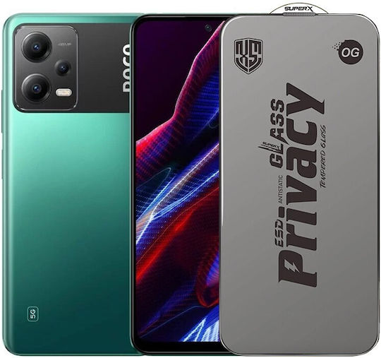 Folie Protectie Telefon 0.3mm Privacy Negru Redmi Note 12 5G / Poco X5
