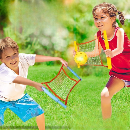 Joc Spikeball Flippy Pentru Copii Joc Pentru 2 Jucători Pentru Plajă Parcuri Spațiu Interior 2 Plase 2 Mingi Regulate 2 Mingi Iluminate Senzațional Prinderea Mingii 50x30 cm