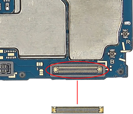 Clappio Conector Fpc Ecran Lcd 78-pini Galaxy A15 5g Auriu