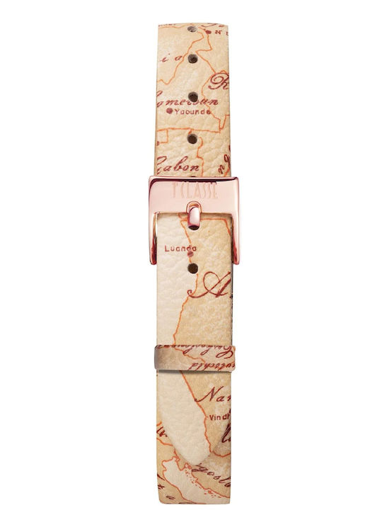 Alviero Martini 1a Classe Womens Watch 30mm Battery with Pink Gold Leather Strap