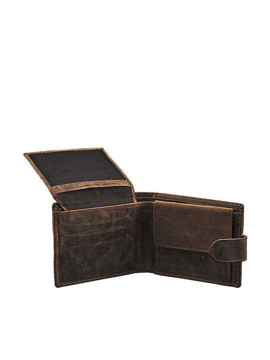 Leather Men's Wallet with RFID Brown