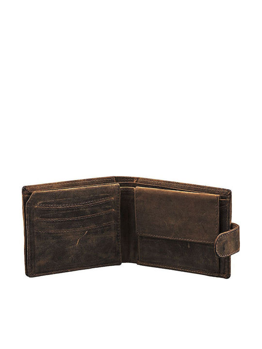 Leather Men's Wallet with RFID Brown