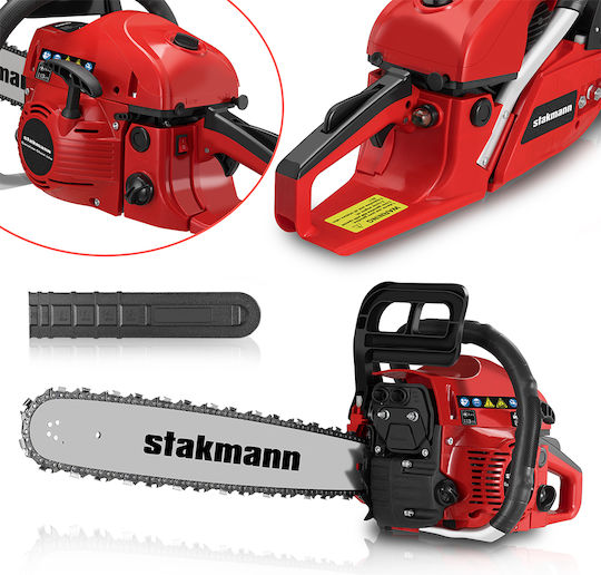 Stakmann Motoferăstrău pe Benzină 62cc 5.5kg cu Lamă 50cm