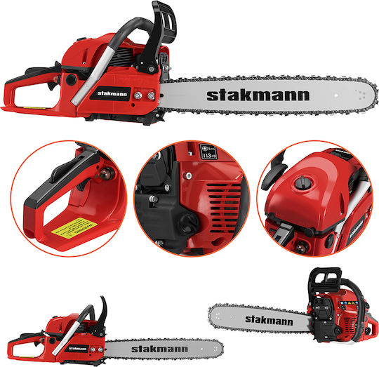 Stakmann Motoferăstrău pe Benzină 62cc 5.5kg cu Lamă 50cm