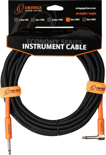 Ortega Oeci-20 Studio- und Musikinstrumentenkabel 6m 95% Kupfer 8mm Schwarzes Orange Professionell