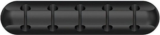 Kabelclips Flippy Selbstklebend Multifunktional 5 Unterstützungsslots 9,6x2,2cm Schwarze
