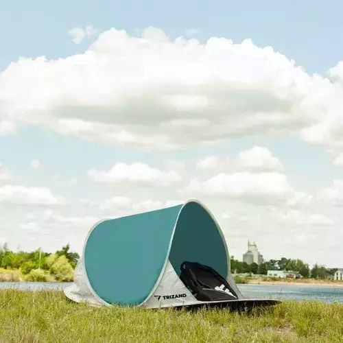 Trizand Pop Up Strandzelt Für 2 Personen Blau