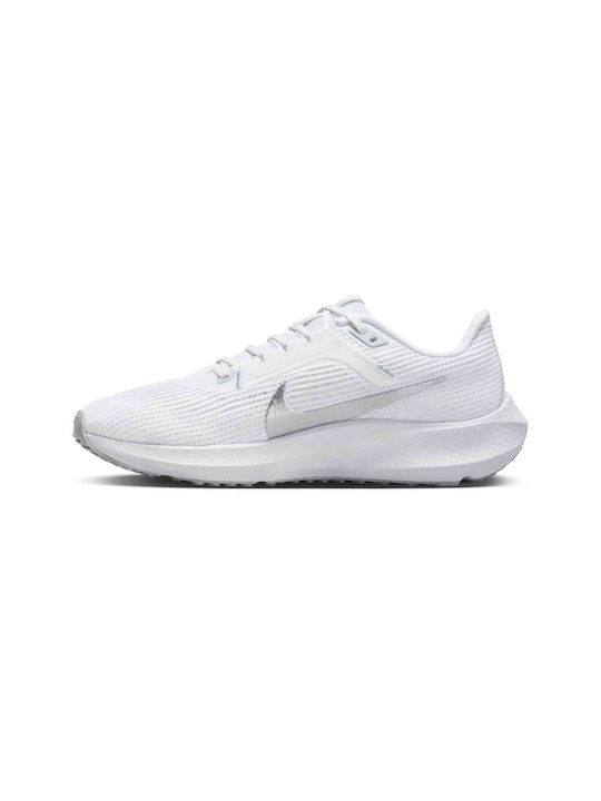 Air Zoom Pegasus 40 Sport Shoes Running White / Pure Platinum / Metallic Silver