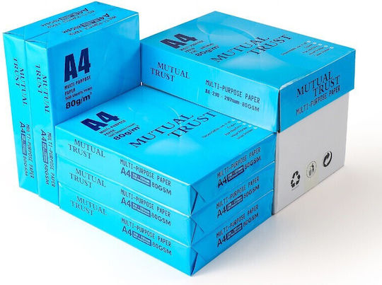 Hârtie Copier A4 Mutual Trust Flippy 80 G/m² 5 Topuri X 500 Foi Top 2500 Foi 210 X 297 Mm Hârtie Multifuncțională Imprimantă