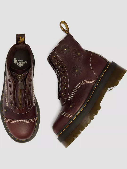 Sinclair Leather Women's Ankle Boots with Platform Brown