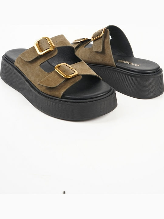 Γυναικεία Σανδάλια Flatforms Χακί