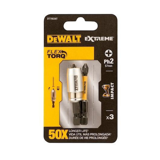 Dewalt Dt70536t Bit Set Magnetic Holder Ph2 3 Pieces