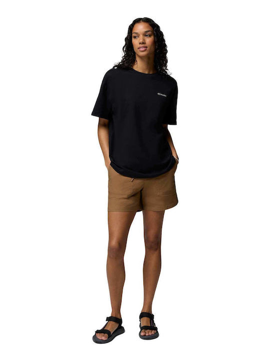 Women's Cotton Short Sleeve Blouse Black