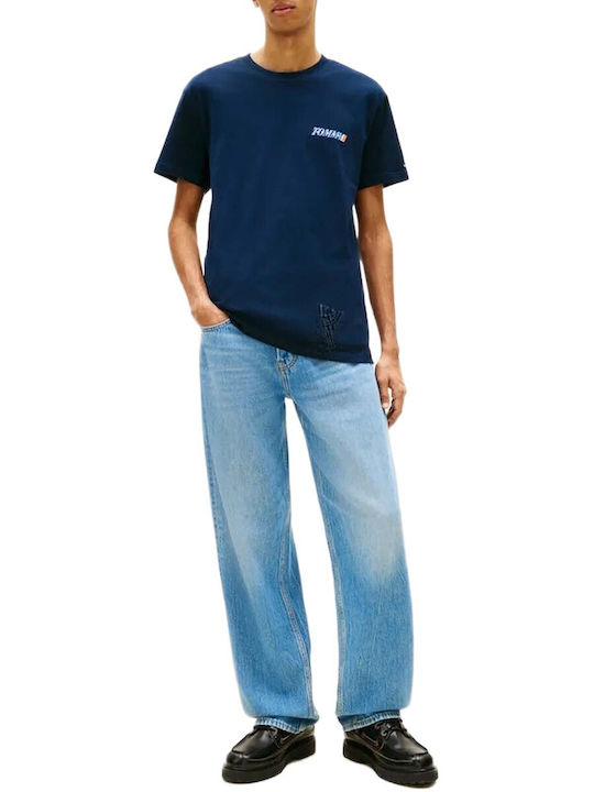 Tommy Hilfiger Kurzarm Herrenbluse Blau Tommy Hilfiger Kurzarm Herrenbluse Blau