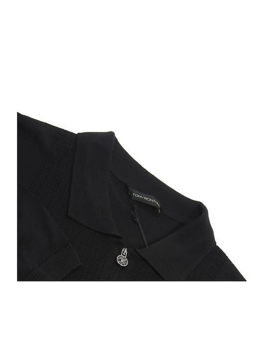 Polo Short Sleeve Black Blouse