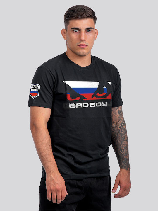 Athletic T-shirt Black White Blue Red