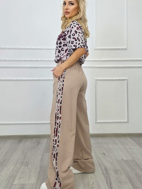 Set Damen Jogginghosen Beige