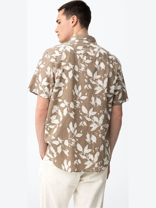 Short Sleeve Beige Shirt