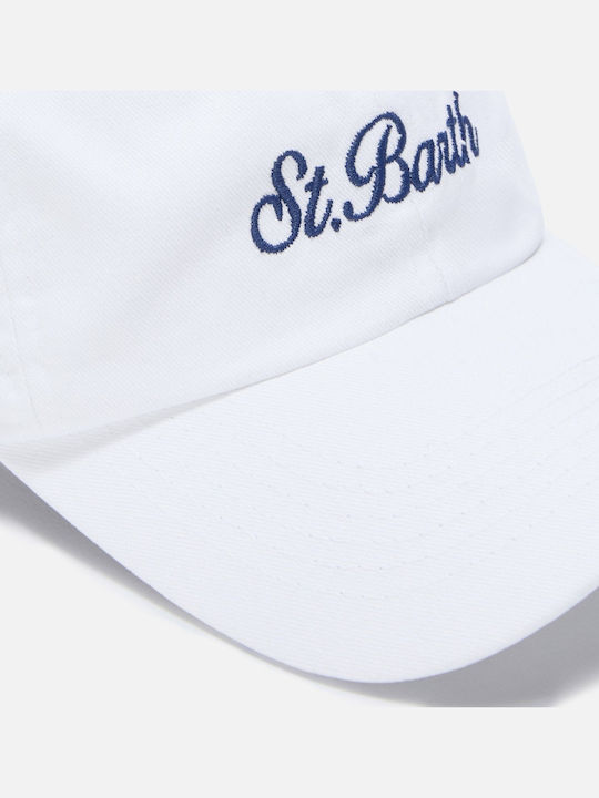 Mc2 Saint Barth Davis White Cotton Baseball Cap Embroidered Logo Das0004/07565l