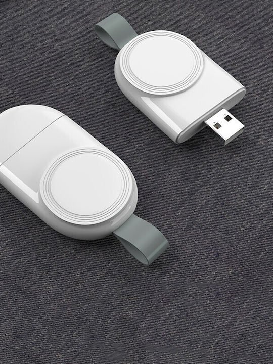 Încărcător Wireless Smartwatch Flippy Compatibil Apple Iwatch 1-9 Magnetic Port Usb-a Fără Cablu Direct La Dock Computer Negru