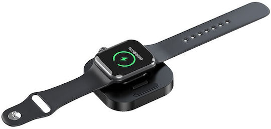 Wireless Charger Smart Iwatch Flippy Compatible Apple Iwatch 1/9 Magnetic Charger Type-c Interface 3w 7.5 X 7.5 X 1.2 Cm Foldable Black