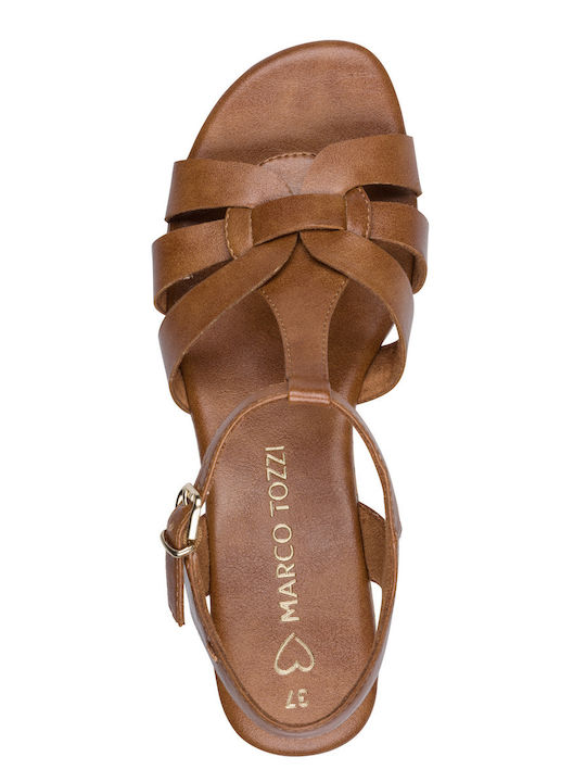 Damen Sandalen Braun Leder
