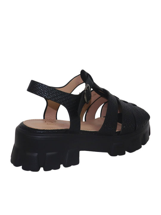 Fabric Sandals Black