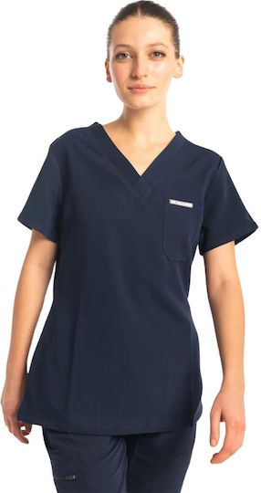 Dr. Scrub Female Medical Blouse Navy Blue