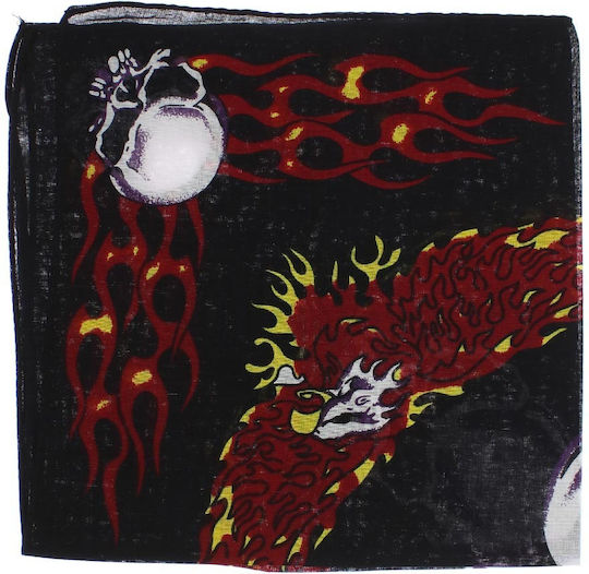 Cotton Bandana Größe 55x55 Cm ButicCochet Schwarz Es2671