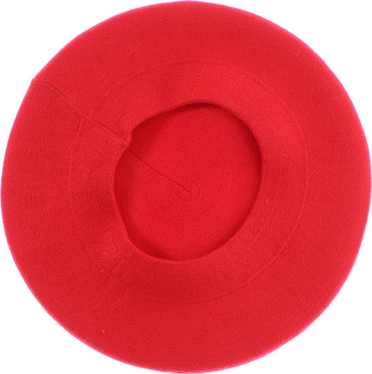 Women's Beret Buticcochet Made Acrylic Viscose Solid Color One Size Red Bsc760