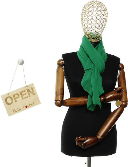 Women's Scarf Solid Buticcochet 80% Polyester 20% Viscose Green Es3362