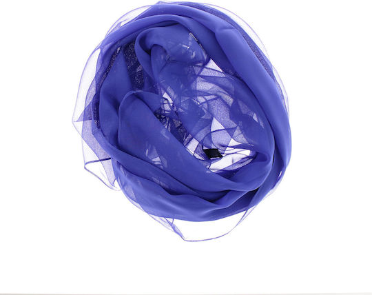 Women's Scarf Solid Color Buticcochet 80% Polyester 20% Viscose Electric Blue Es3364