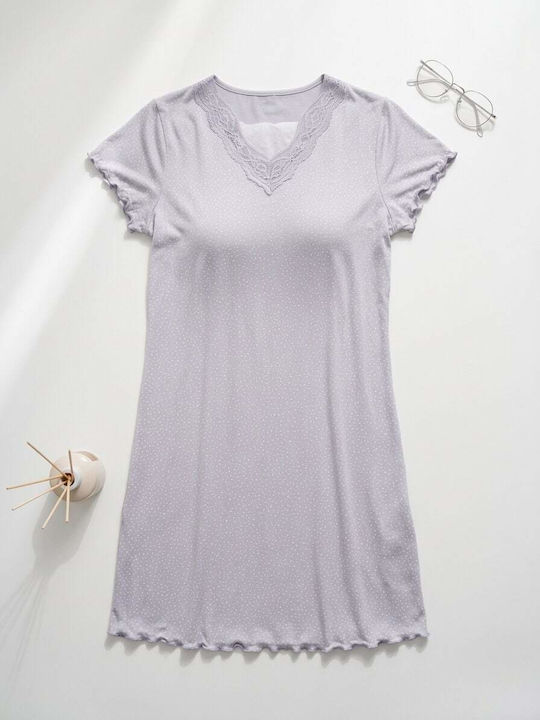 Summer Women's Nightgown Gray