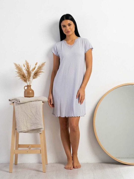 Summer Women's Nightgown Gray
