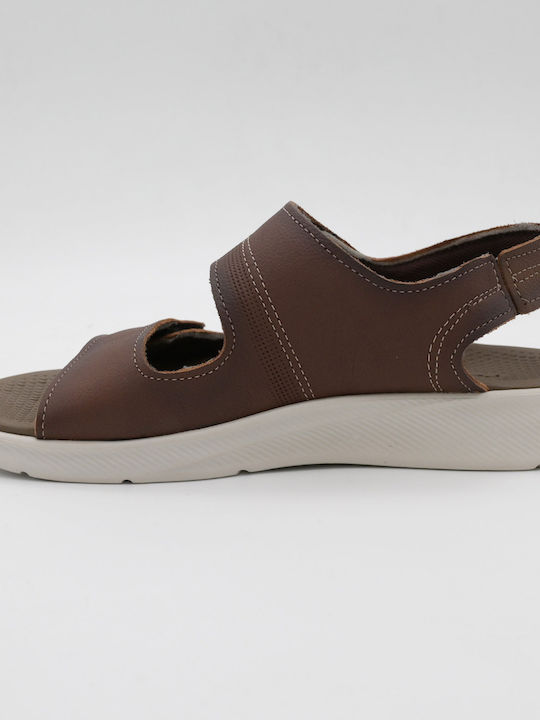 Leather Men's Sandals in Brown Colour