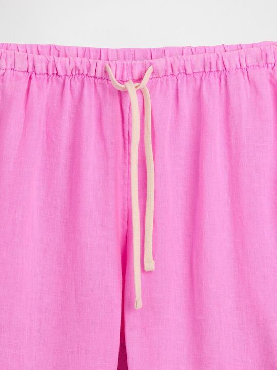 Women's Linen Shorts Pink