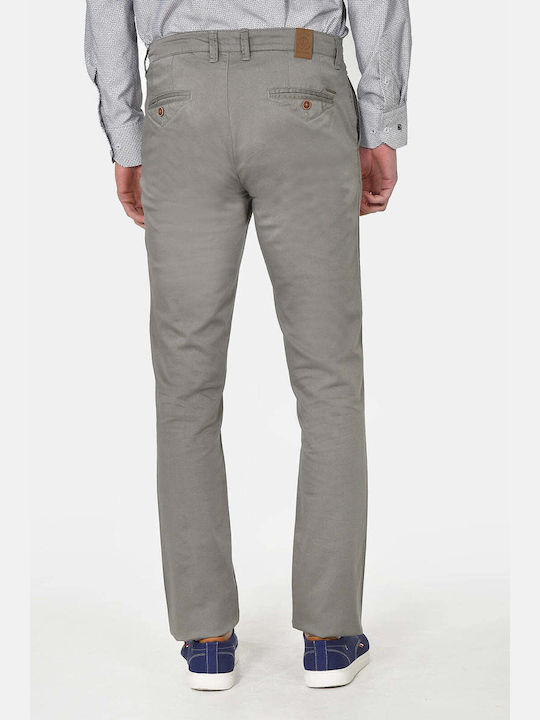 Men's Chino Trousers with Straight Leg Style in Grey
