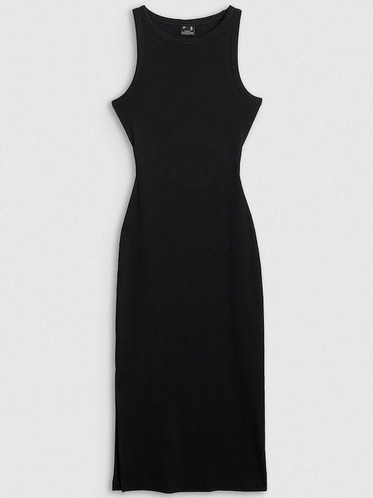 Summer Midi Knitted Dress Black