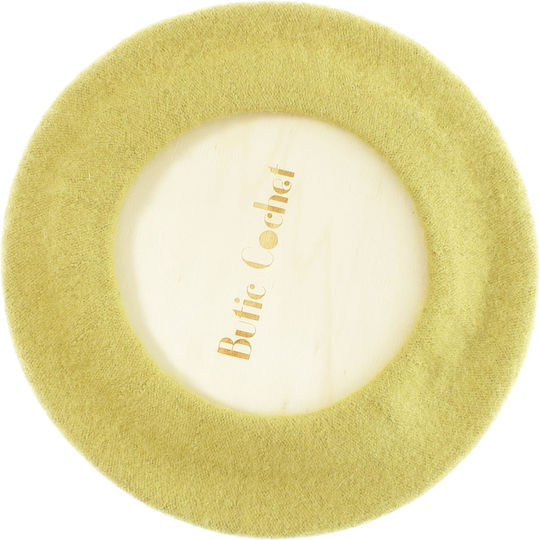 Women's Beret Buticcochet Wool One Size Light Green Bsc719