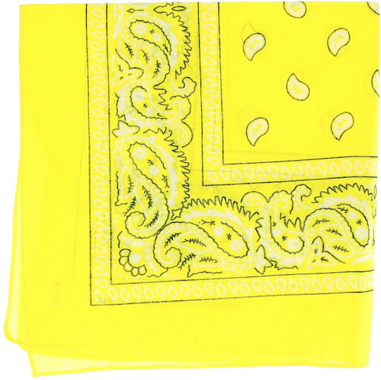 Bandană Din Bumbac Mărime 55 X 55 Cm Imprimeu Mandala Galbenă Es2198