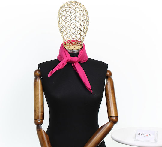 Bandana Din Bumbac Mărime 55 X 55 Cm ButicCochet Culoare Solidă Fucsia Es2251
