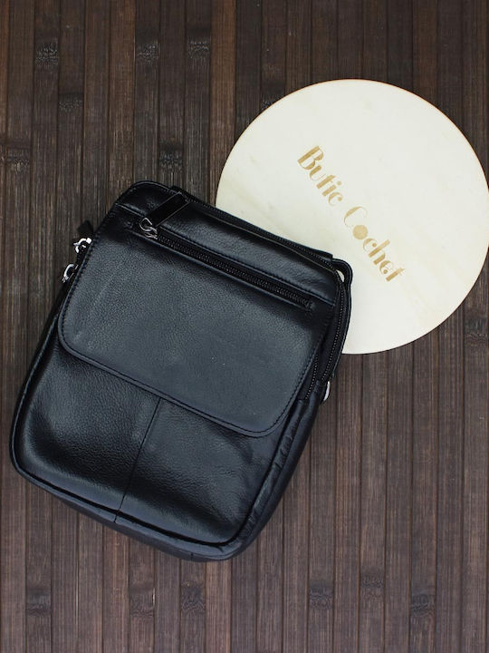 Leather Women's Shoulder Bag Black