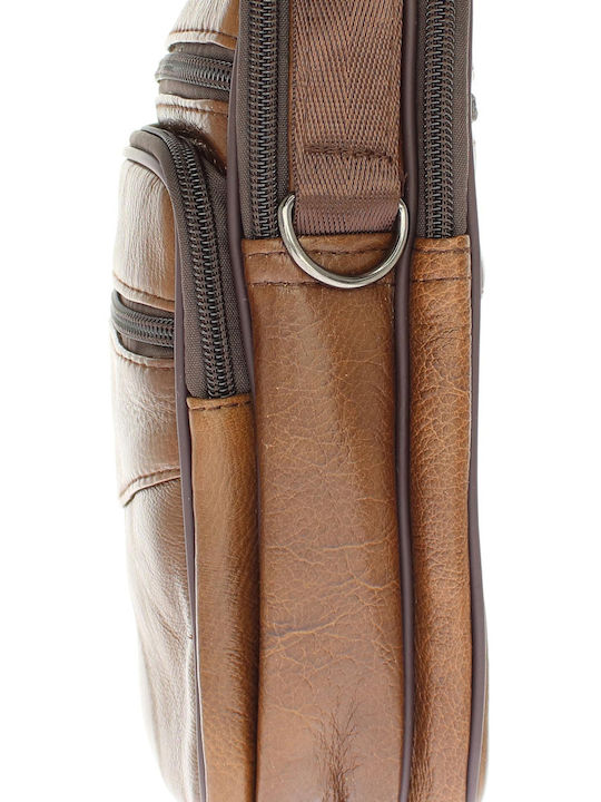 Leder Damen Schultertasche Braun