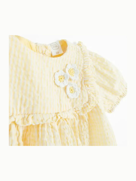 Kids Dress Short Sleeve Yellow