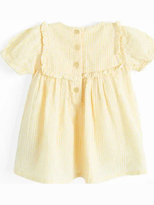 Kids Dress Short Sleeve Yellow