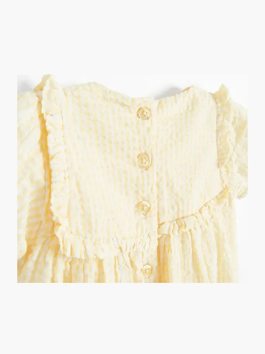 Kids Dress Short Sleeve Yellow