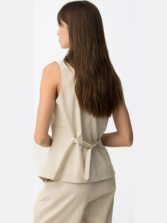 Beige Women's Vest