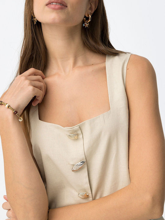 Beige Women's Vest