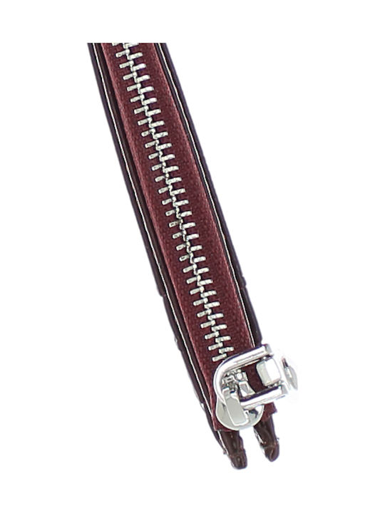 Herrenbrieftasche aus Leder mit Karten Burgundisch